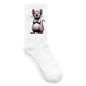 Ratte Ratten Rattenbesitzer Rattenliebhaber - Tennissocken - Weiß - Rechts