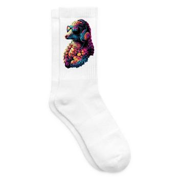Pangolin Schuppentier Tannenzapfentier Pangoline - Tennissocken - Weiß - Rechts