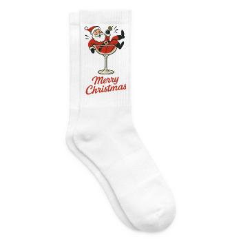 Joyeux Noël pour les fêtes du Père Noël - Chaussettes de tennis - blanc - Droite