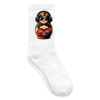  Russian Matroschka Musik Russland Russische - Tennissocken - Weiß - Rechts