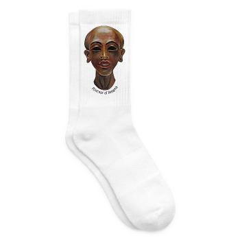 Portrait de l’Égypte ancienne en tons terreux - Chaussettes de tennis - blanc - Droite