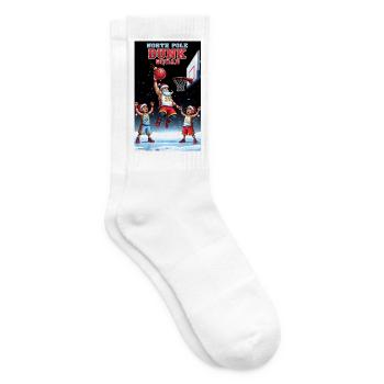 Santa Dunking Basketball North Pole Dunk Squad - Tennissocken - Weiß - Rechts