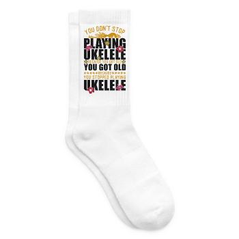 Hawaiian Ukulele Uke Retired You - Tennissocken - Weiß - Rechts