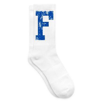 Buchstaben f Sport Retro - Tennissocken - Weiß - Rechts