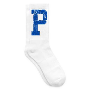 Buchstabe p Sport Retro - Tennissocken - Weiß - Rechts