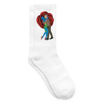 DANCE LOVERS #1 – nette Leute - Tennissocken - Weiß - Rechts