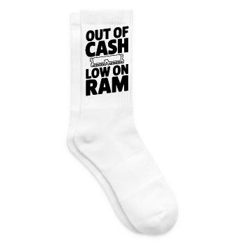 Kein Geld mehr, wenig RAM - Tennissocken - Weiß - Rechts
