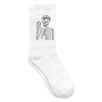Bitcoin Is Dead Skeleton - Tennis socks - white - Right