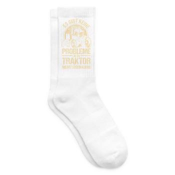 Tractor Farmer Farmer Tractor Driver Tractor - Tennis socks - white - Right