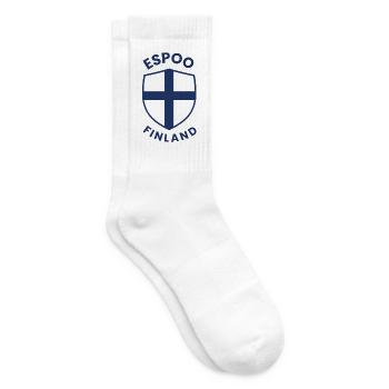 Espoo Finland's shield design - Tennis socks - white - Right