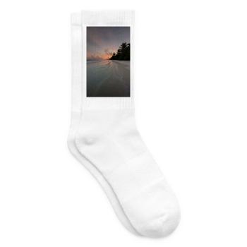 Sunset on the palm beach - Tennis socks - white - Right