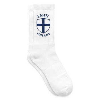 Lahti Finland Shield Emblem - Tennis socks - white - Right