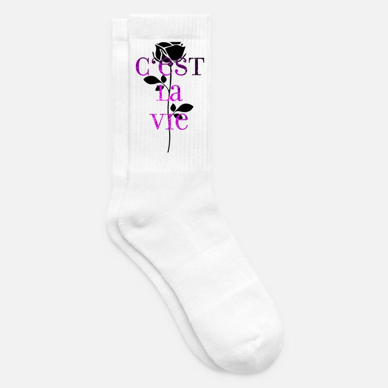 C'est La Vie mood vibe - Tennissocken - Weiß