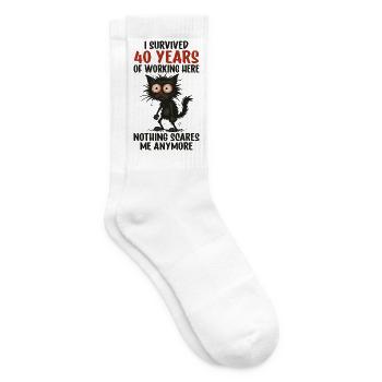 40th Company Anniversary Service Anniversary Work - Tennis socks - white - Right