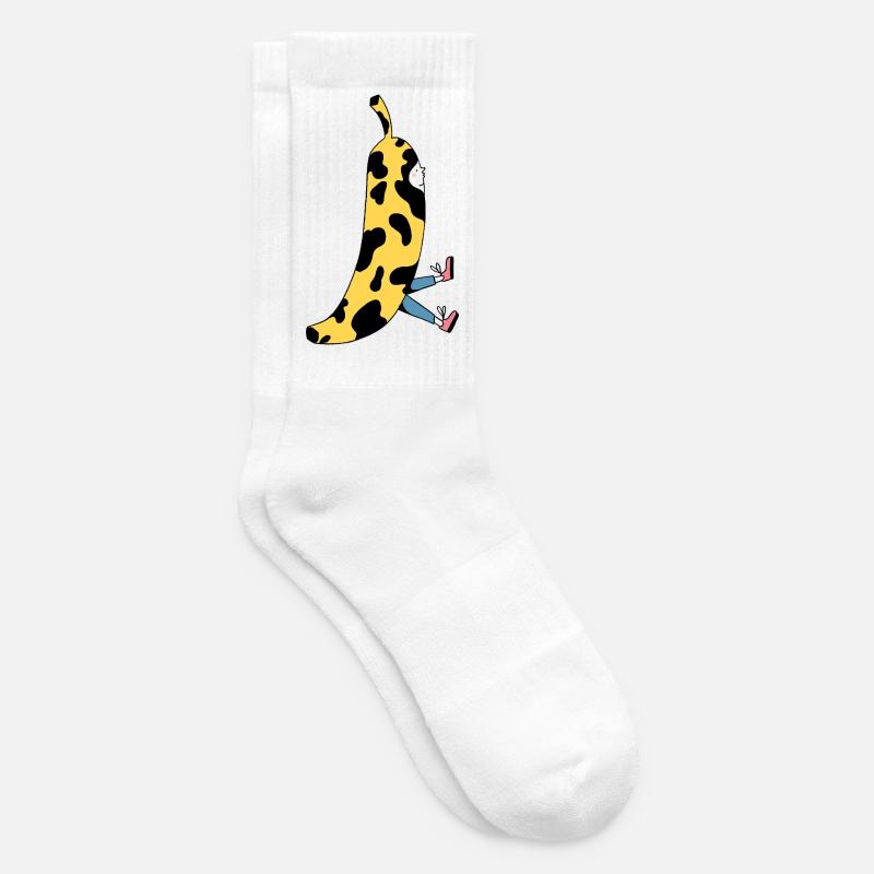  Süße Banane  - Tennissocken - Weiß
