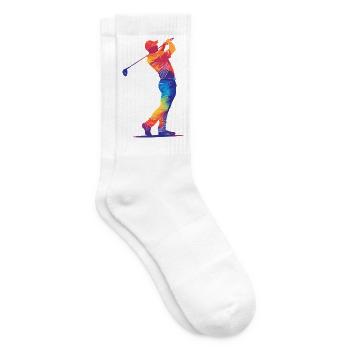 Colorful Golfer's Swing - Tennis socks - white - Right