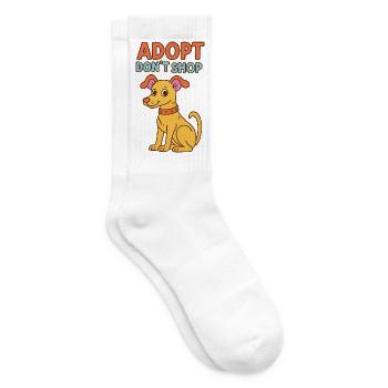 Adopt Don't Shop Pup - Tennis socks - white - Right