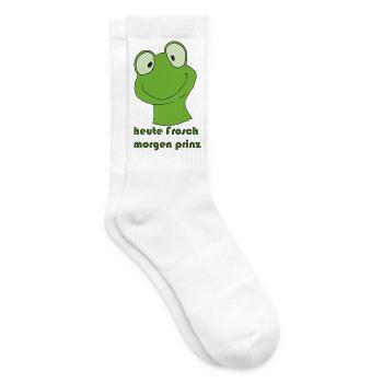 heute_frosch - Tennis socks - white - Right