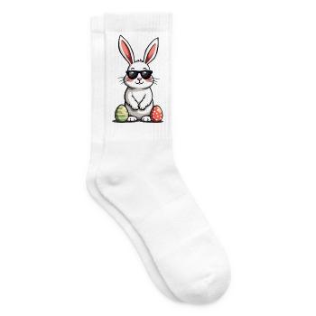 Cooler Osterhase - Tennissocken - Weiß - Rechts