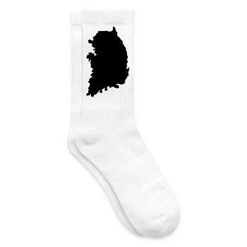 Carte de la Corée du Sud - Chaussettes de tennis - blanc - Droite