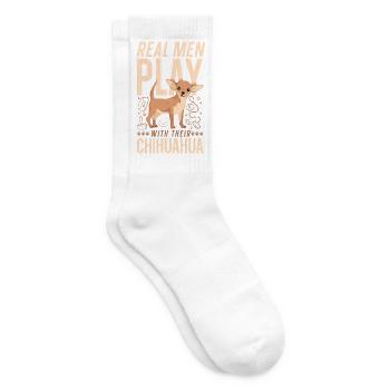 Chihuahua Chihuahueño Vrais Hommes - Chaussettes de tennis - blanc - Droite