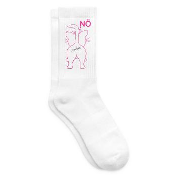Cat from behind. Nope. Just nope. Pink. - Tennis socks - white - Right