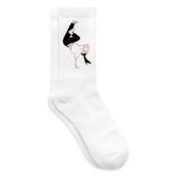 Breakdance - Breaking Sport - Tennissocken - Weiß - Rechts