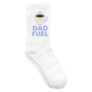 Dad Fuel – Design de Papa alimenté par le café - Chaussettes de tennis - blanc - Droite