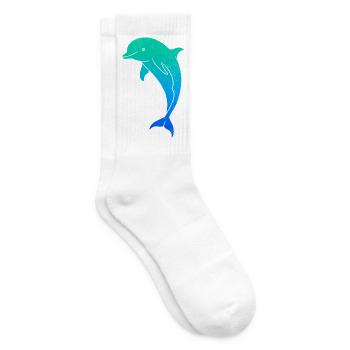 Dolphin Dolphin Men Boys Kids Bottlenose dolphin - Tennis socks - white - Right