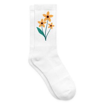Fleur - Chaussettes de tennis - blanc - Droite