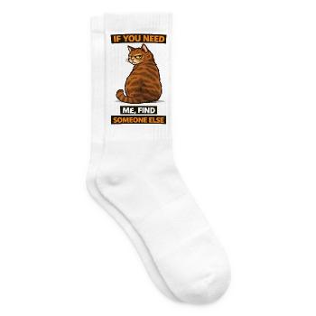If You Need Me Find Someone Else Cat - Tennis socks - white - Right