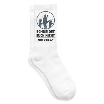 logo schneidet euch nicht - Tennissocken - Weiß - Rechts