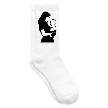 T-shirt Maman Bébé - Mother Love Silhouette - Chaussettes de tennis - blanc - Droite