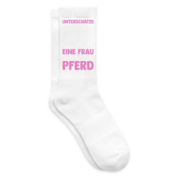 Reiten Pferdeliebhaber Reiterhof Pferde - Tennissocken - Weiß - Rechts