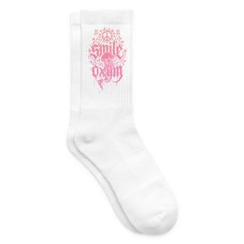 Pink jellyfish in the coral forest - Tennis socks - white - Right