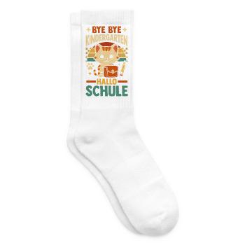 Kita Erste Klasse Katze Schüler Kindergarten - Tennissocken - Weiß - Rechts