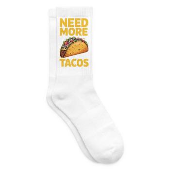 Taco Mexican Tacos Gift - Tennis socks - white - Right