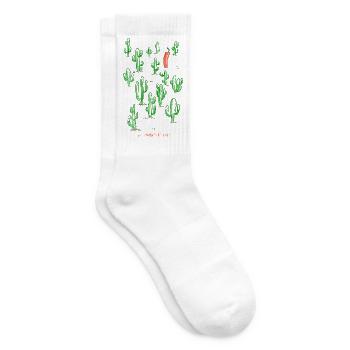 Cactus coloré et piment rouge - Chaussettes de tennis - blanc - Droite