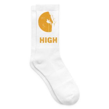 Moonlight Climber Silhouette - Tennis socks - white - Right