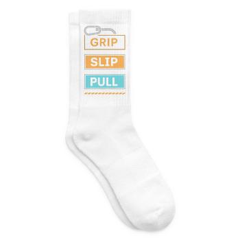 Grip Slip Sweater in Pastel - Tennis socks - white - Right