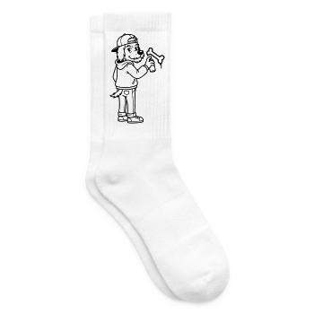 Street Art Graffiti - Tennissocken - Weiß - Rechts