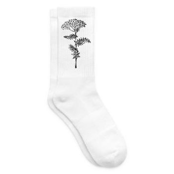 Fleur d’achillée millefeuille - Chaussettes de tennis - blanc - Droite