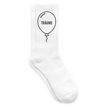 Luftballon „Träume“ – Inspirierendes Symbol Design - Tennissocken - Weiß - Rechts