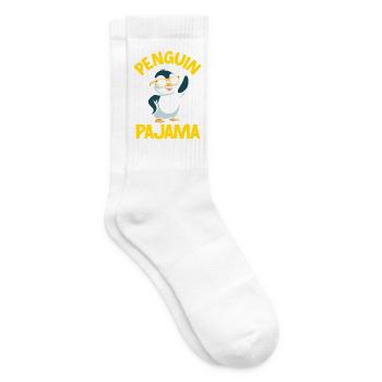 Cute Penguin - Gift for Penguin Lover - Tennis socks - white - Right