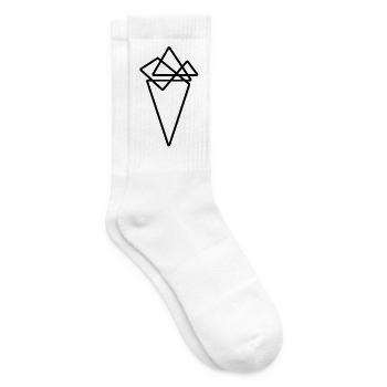 Eis - Tennissocken - Weiß - Rechts