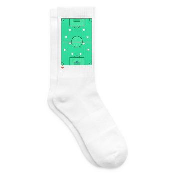 Classic 442 Football Tactical Pitch Design - Tennis socks - white - Right