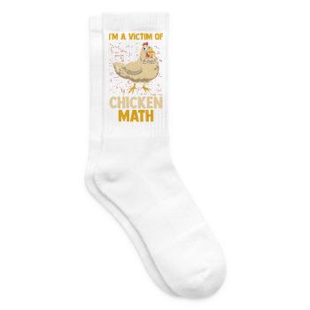 Farmer Rooster Flock Poultry Math Chicken - Tennis socks - white - Right