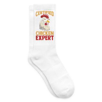 Élevage de coqs, volaille, poulet - Chaussettes de tennis - blanc - Droite