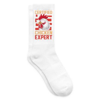 Élevage de coqs, volaille, poulet - Chaussettes de tennis - blanc - Droite