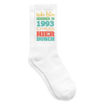 Jahrgang 1993 - Tennissocken - Weiß - Rechts